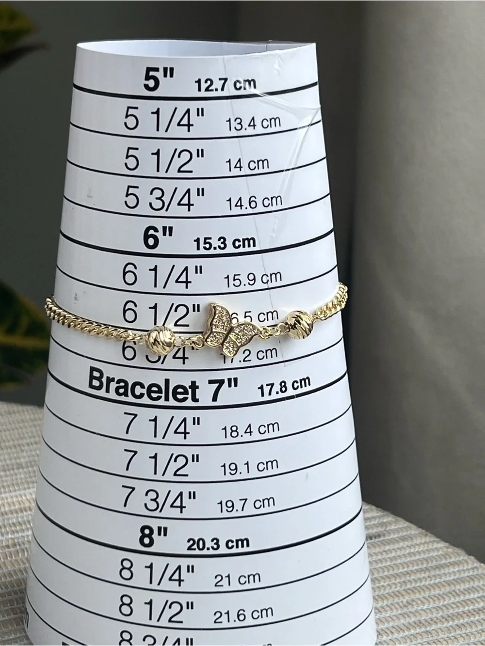 Gold pavé Butterfly Bracelet with round swirly accents